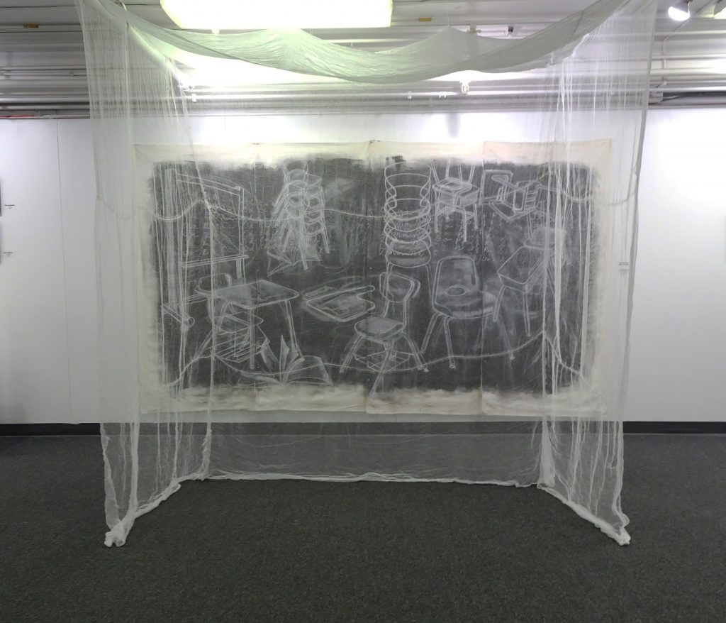 black and white chalk exhibit 