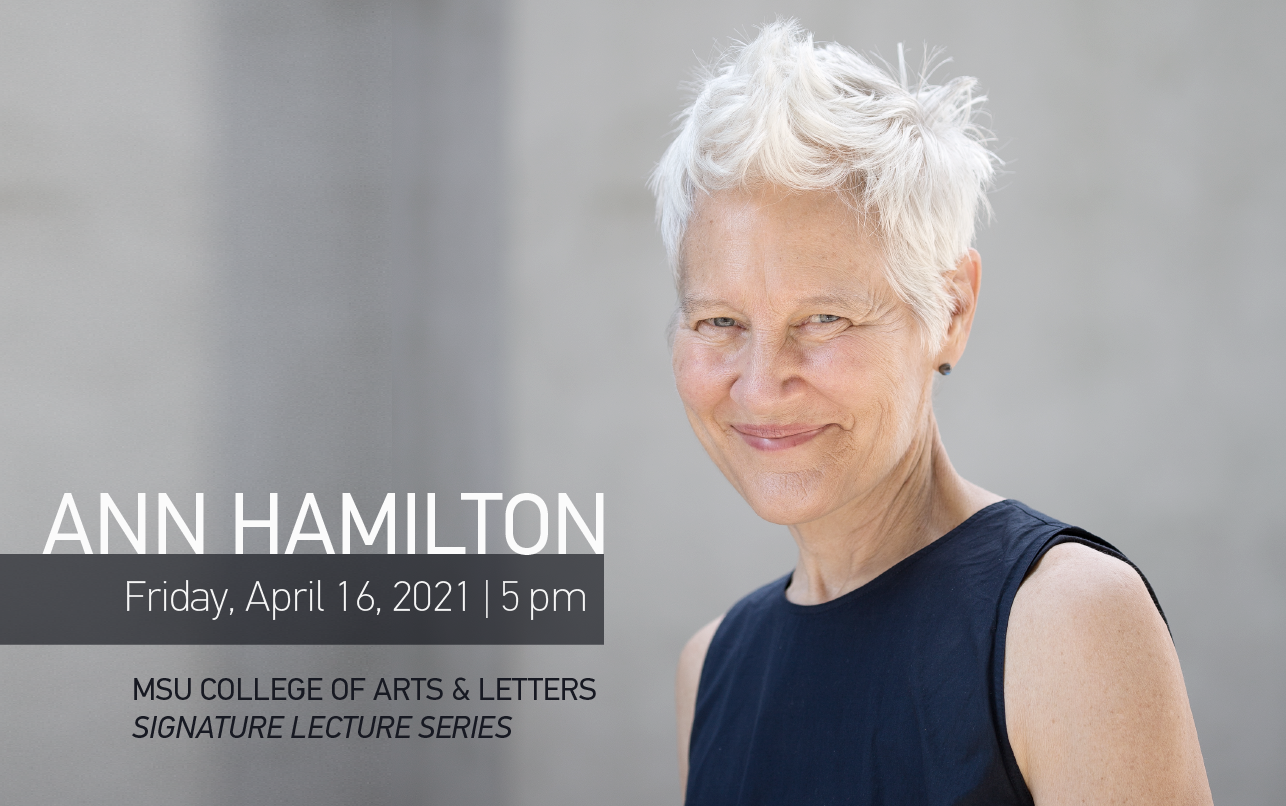Read more about the article Visual Artist Ann Hamilton will offer Signature Lecture on April 16