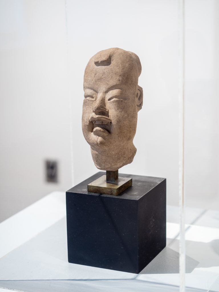 Artist Unknown, Head, Mexican Clay, vestiges of red paint, ca. 1000-500 B.C. Eli and Edythe Broad Art Museum, Michigan  State University, Funded by the MSU  Development Fund 71.113.4