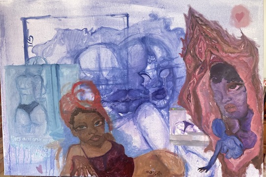 Read more about the article CREATE! Micro-Grant Winner Explores Personal Hardships and Experiences Through Mixed Media Piece