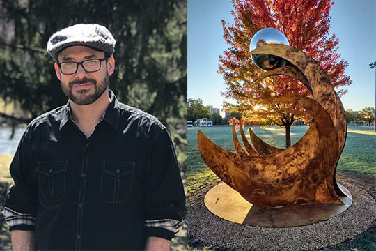Read more about the article New Campus Sculpture Created by Studio Art Alumnus